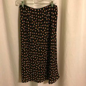 Max Studio Printed Poly Crepe Bias Cut skirt